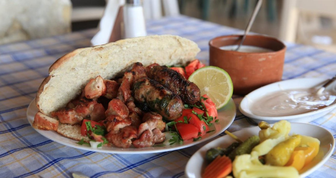 Pork Souvlaki in Pitta